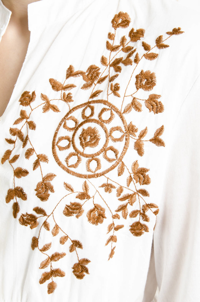 SUKIENKA BIAŁA BOHO Z HAFTEM