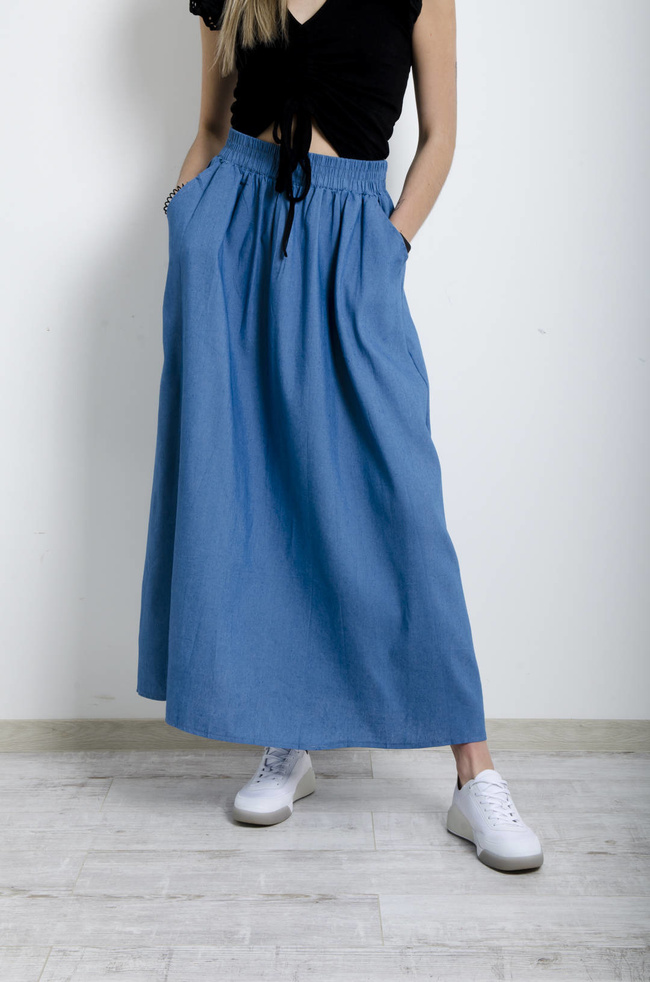 SPÓDNICA MAXI- NIEBIESKA