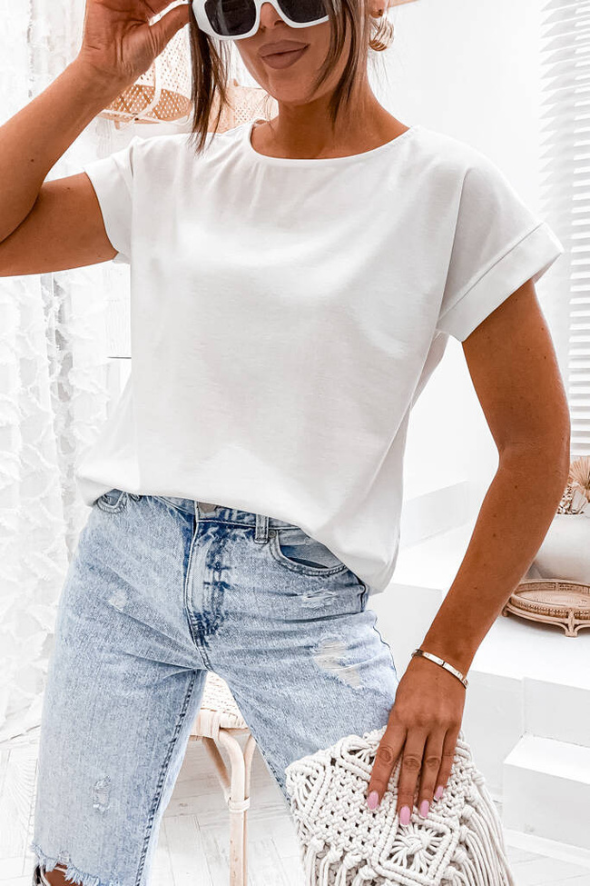 BLUZKA ONESIZE A'LA NIETOPERZ- BIAŁA