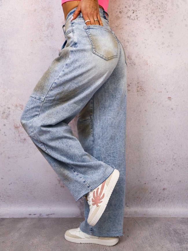 SPODNIE JEANSOWE ACID WASH Z EFEKTEM CIENIOWANIA 