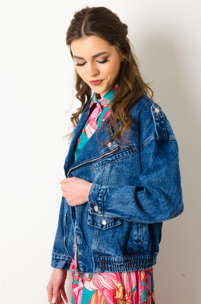 CIEMNA KURTKA JEANSOWA RAMONESKA