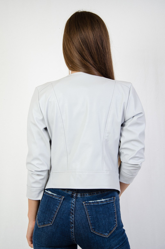 Jasnoszary żakiet skajkowy