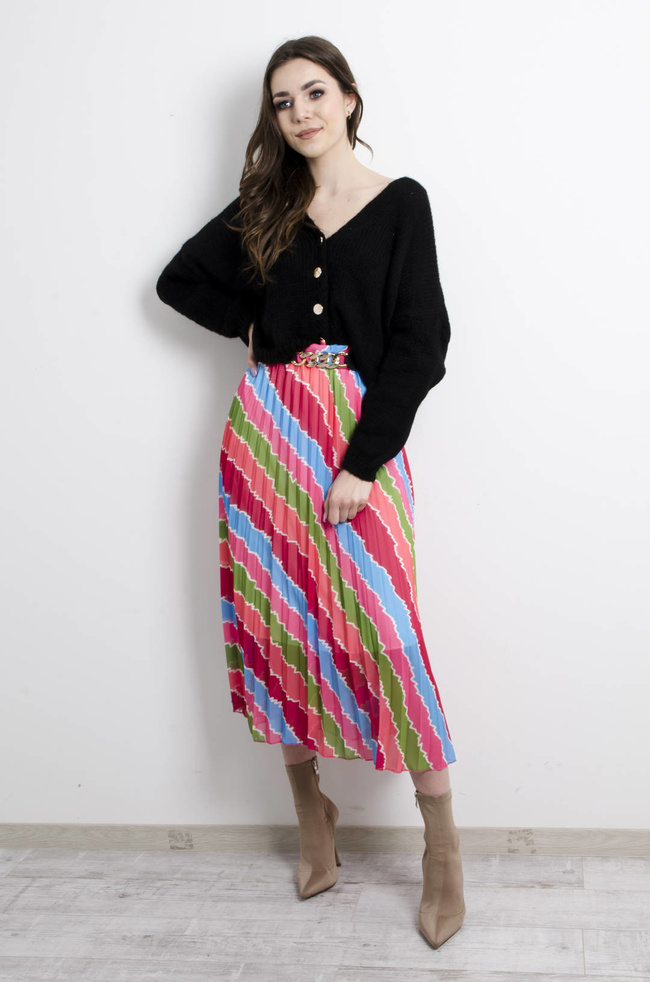 SWETER KARDIGAN ZAPINANY NA GUZIKI- CZARNY