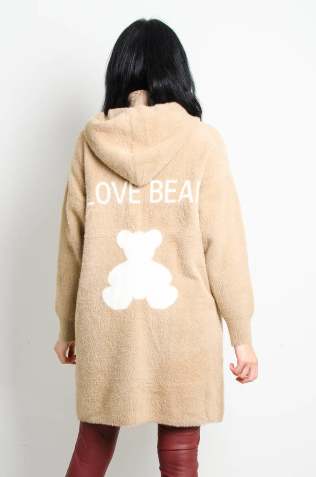 JASNO BRĄZOWY PŁASZCZ ALPAKA Z MISIEM