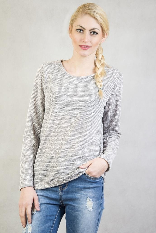 Szara asymetryczna bluzka