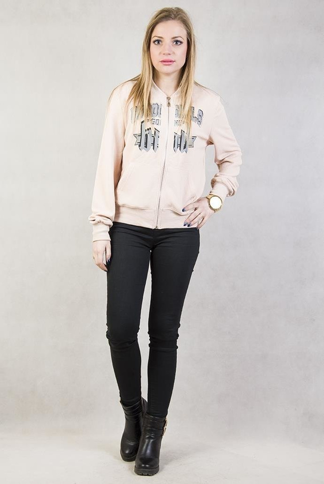 Beżowa bluza z napisem "Good girls gone bad"