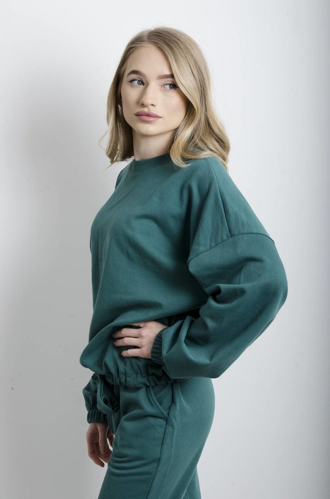 KOMPLET DRESOWY BAWEŁNIANY W KOLORZE TURKUSOWYM