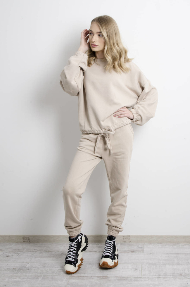 KOMPLET DRESOWY BAWEŁNIANY W KOLORZE BEŻOWYM