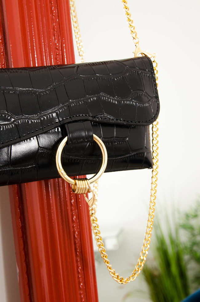 MINI TOREBKA NA ŁAŃCUSZKU Z WYTŁACZANYM WZOREM