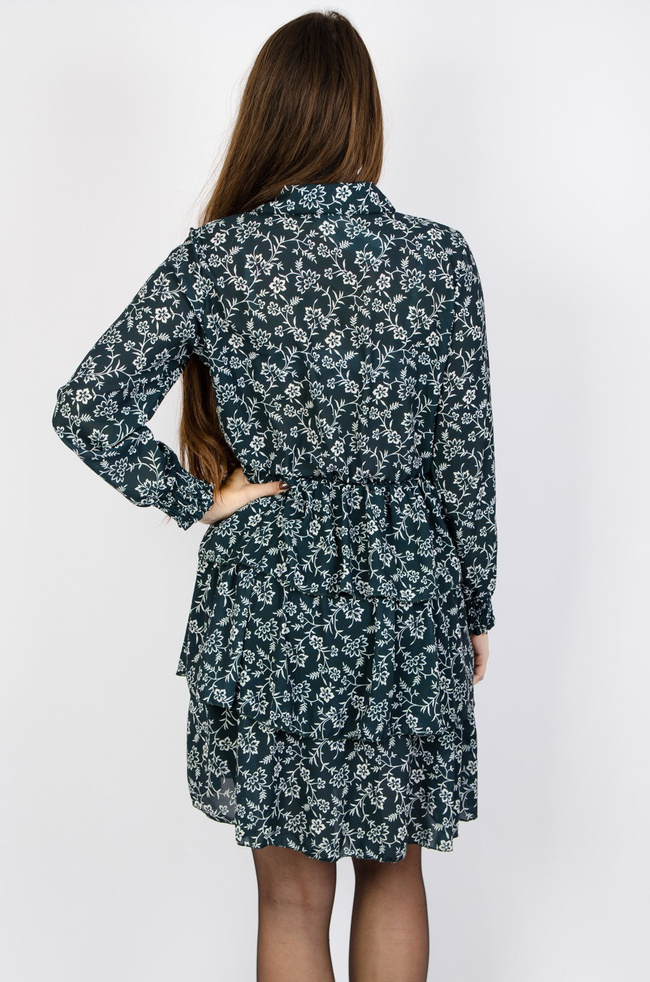 ZIELONA SUKIENKA W KWIATY