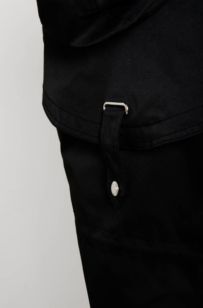 CZARNA JESIENNO-ZIMOWA  KURTKA PARKA NA MISIU