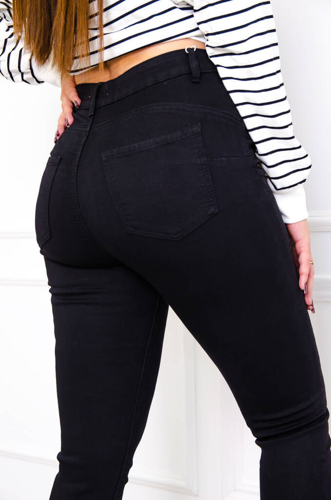 CZARNE SPODNIE SKINNY PUSH UP- ROZMIARY ( L-4XL)