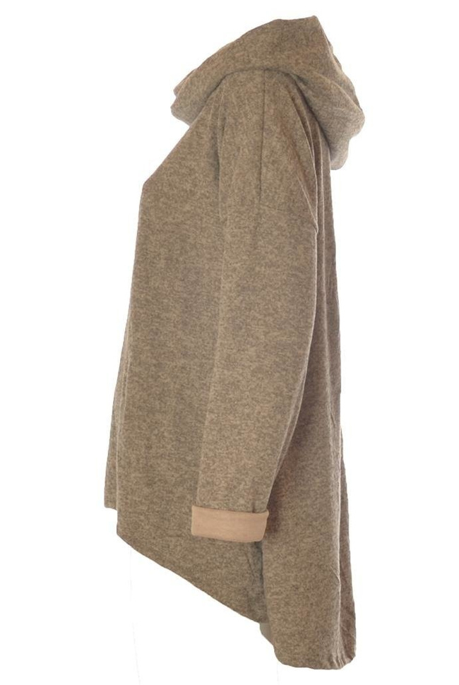 Beżowa bluza z kominem