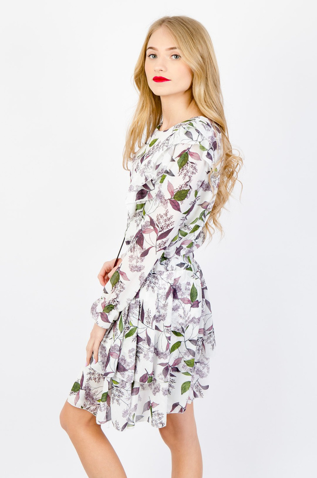 BIAŁA SUKIENKA BUTTERFLY W KWIATY