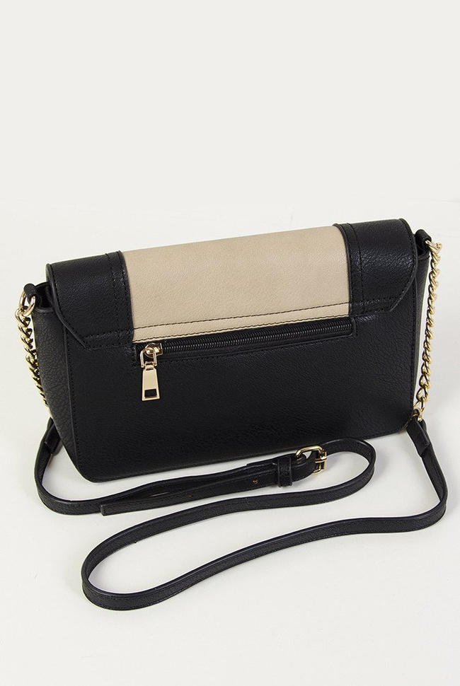 Mała torebka czarno beżowa