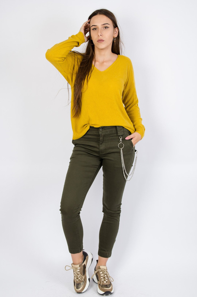 Żółty sweterek oversize