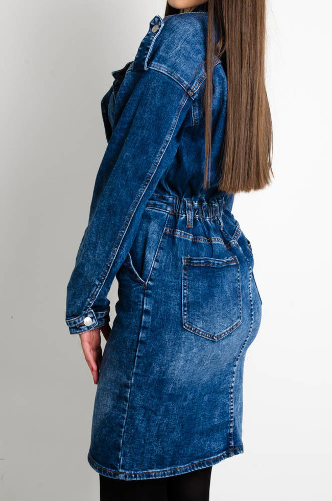 JEANSOWA SUKIENKA Z DŁUGIM RĘKAWEM