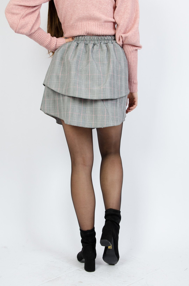 ROZKLOSZOWANA SPÓDNICA W KRATĘ