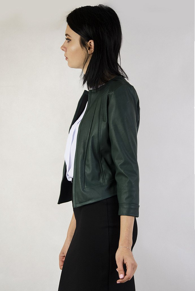 Zielony żakiet skajkowy