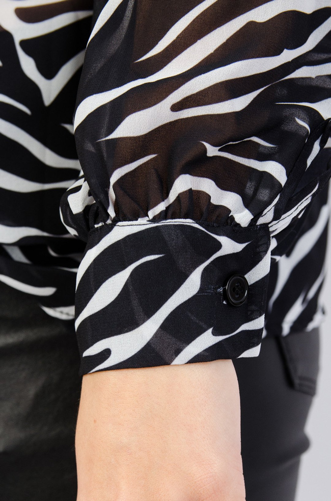 CZARNA BLUZKA -WZÓR ZEBRA 