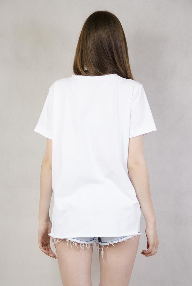 Biała bluzka z uroczymi misiami