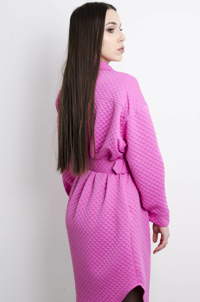 PŁASZCZ PIKOWANY RÓŻOWY