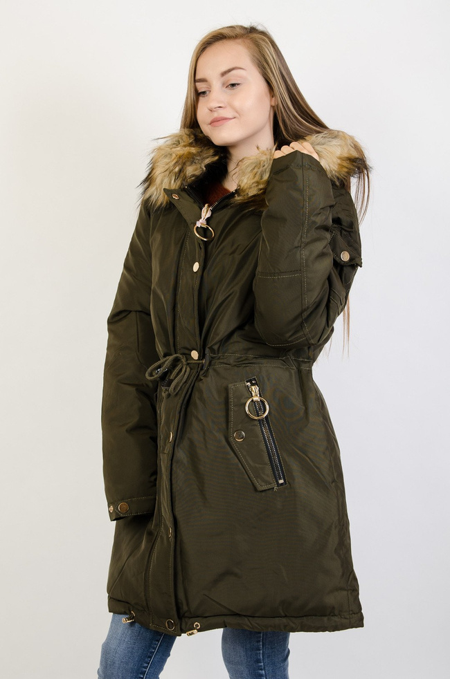 Zielono-czarna dwustronna kurtka