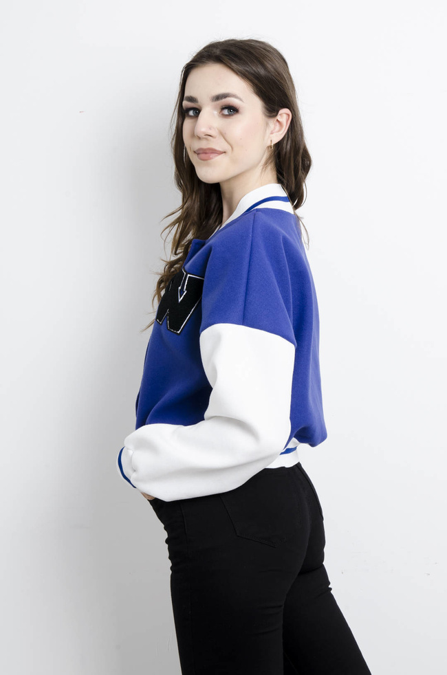 BLUZA BEJSBOLÓWKA - NIEBIESKA