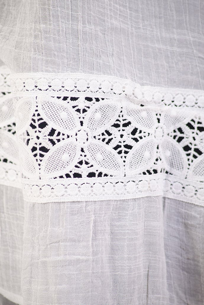 Biała ażurowa tunika