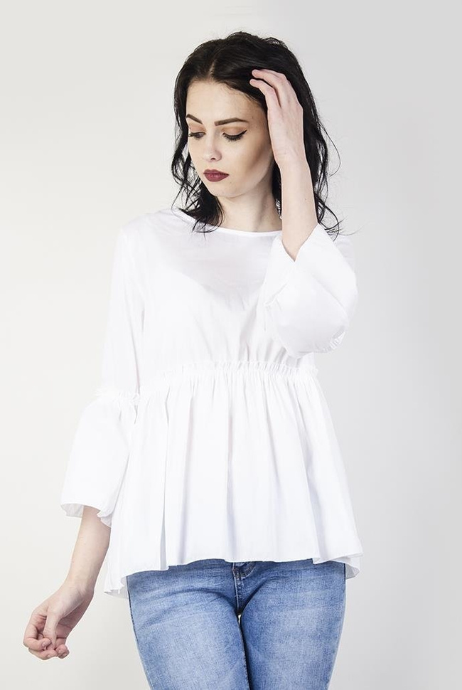 Biała koszula z wiązaniem z tyłu