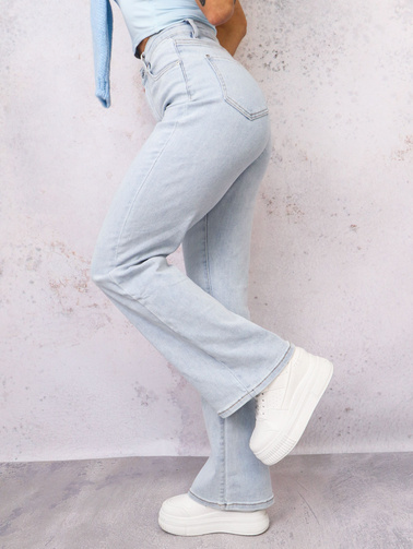 SPODNIE JEANSOWE FLARE DZWONY- JASNY JEANS