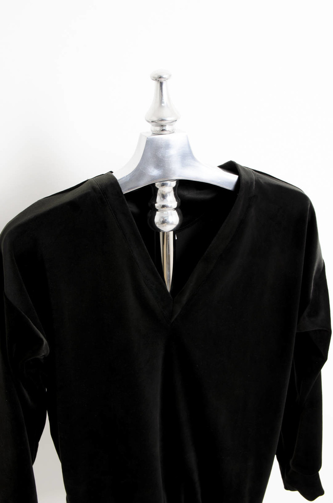 KOMPLET DRESOWY WELUROWY- CZARNY