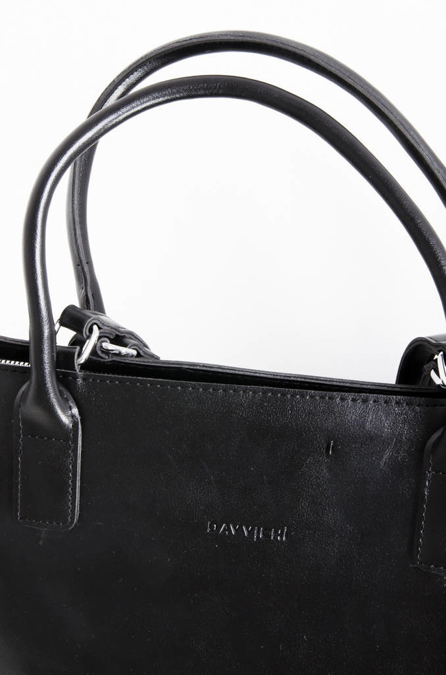 TOREBKA TYPU SHOPPER Z ZAMKAMI PO BOKACH- CZARNA