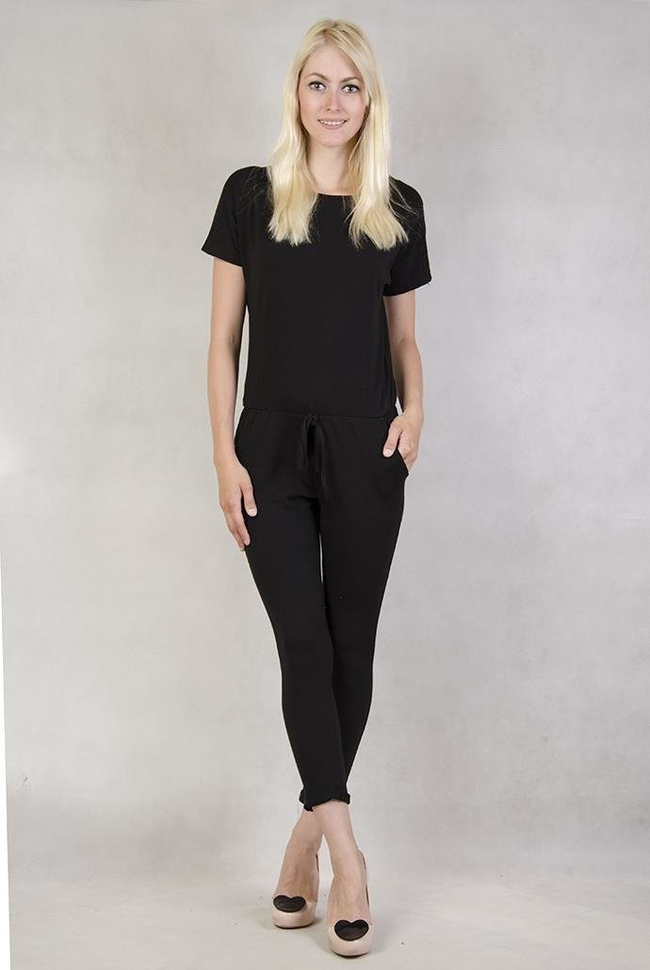 Kombinezon z krótkim rękawem czarny