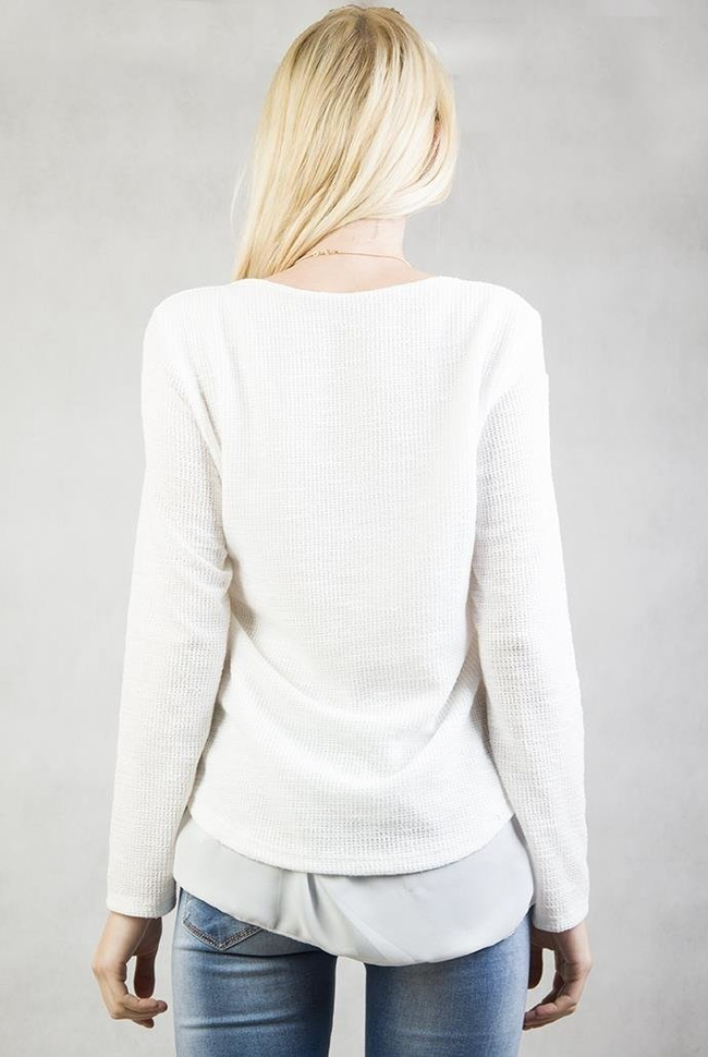 Biała bluzka z tiulem