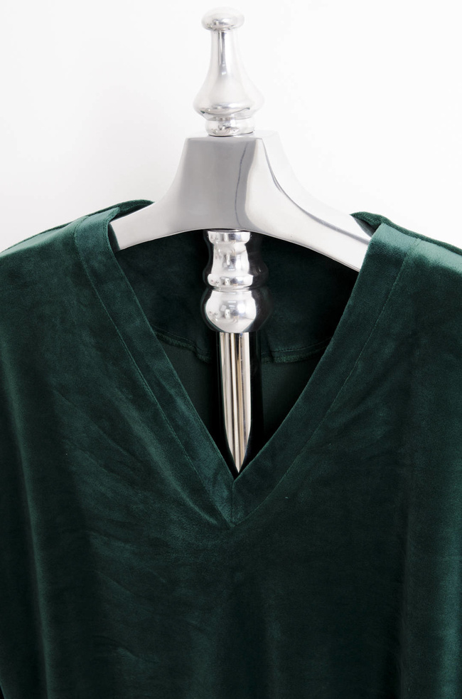 KOMPLET DRESOWY WELUROWY- ZIELONY