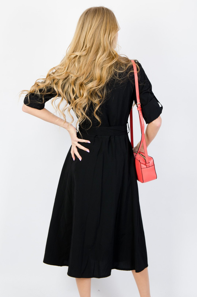 CZARNA SUKIENKA SZMIZJERKA 