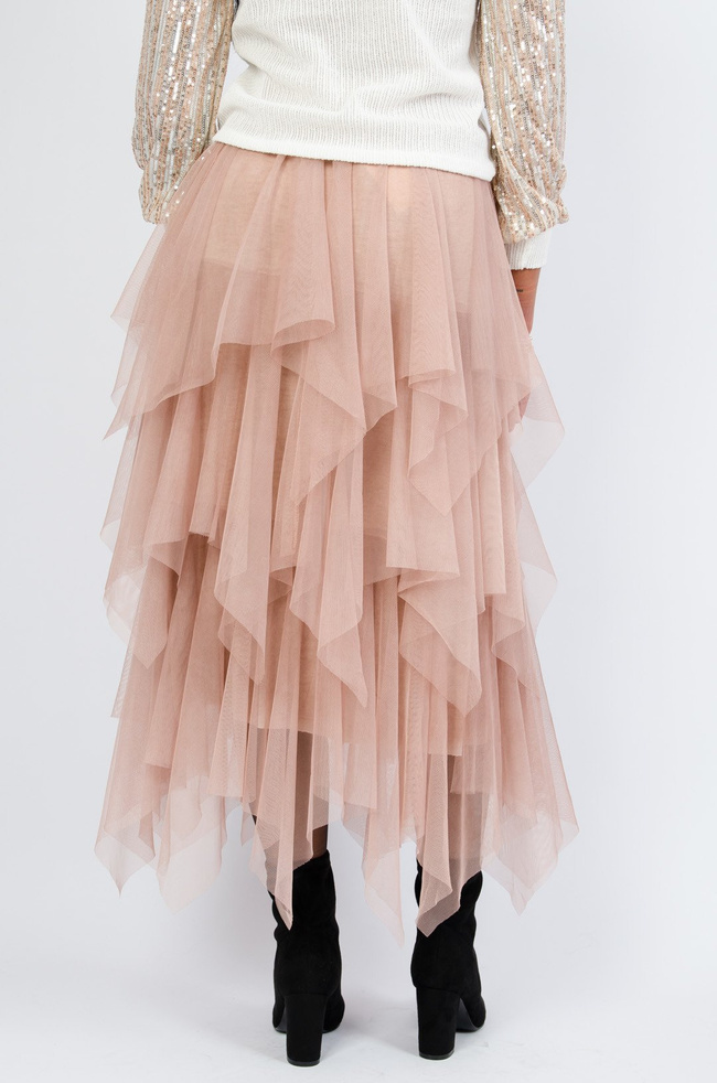 RÓŻOWA SPÓDNICA Z TIULU