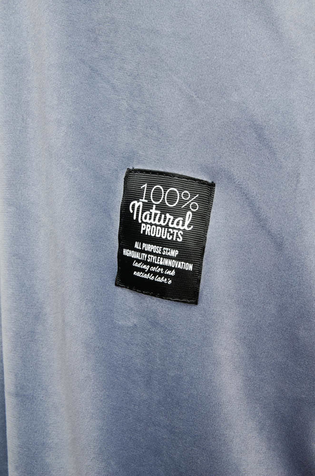 SZARA WELUROWA SUKIENKA Z KAPTUREM