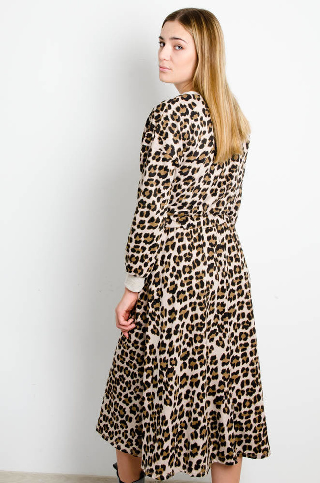 DŁUGA BAWEŁNIANA SUKIENKA W PANTERKĘ