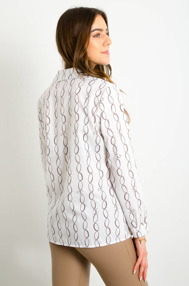 BIAŁA WZORZYSTA KOSZULA CG