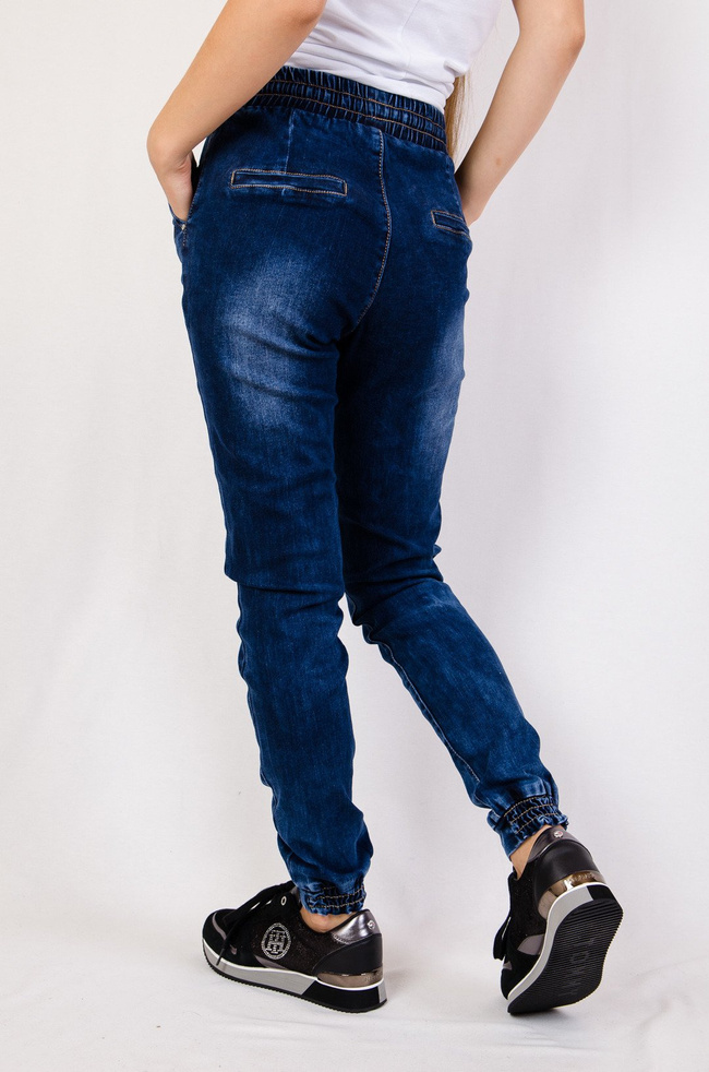 Spodnie jeansowe ze ściągaczami