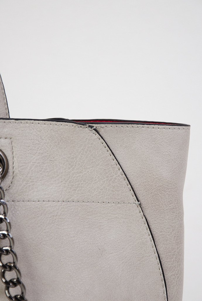 Szara torebka typu shopper 2w1