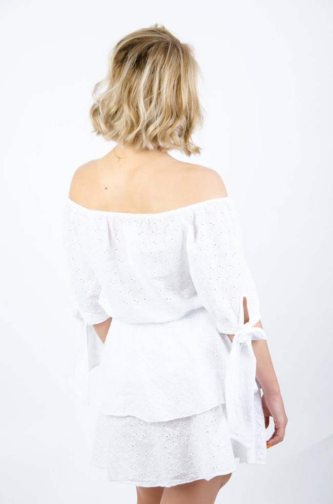 BIAŁA AŻUROWA BLUZKA 