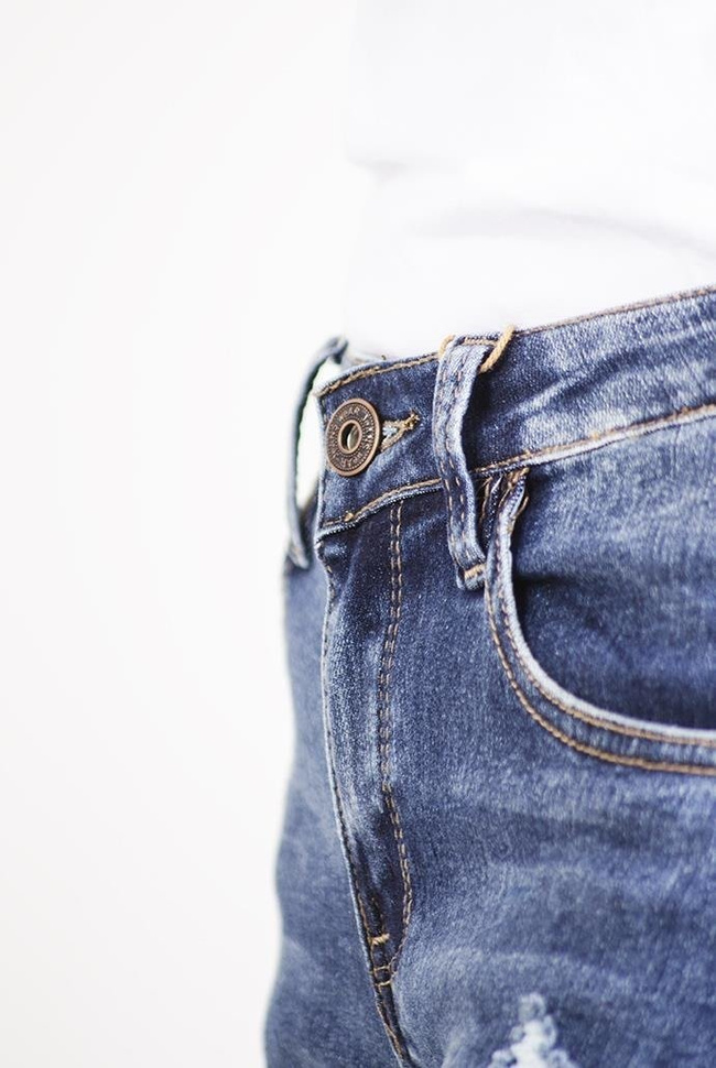 Spodnie jeansowe z zamkami na kolanach