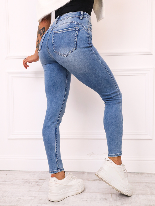 SPODNIE JEANSOWE SKINNY PUSH UP- SZARE