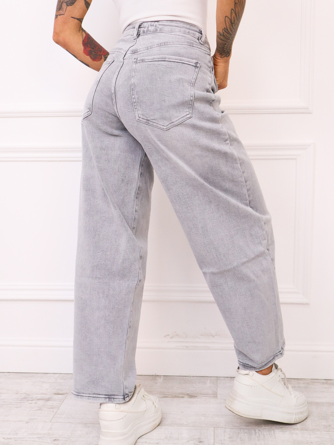 SPODNIE JEANSOWE BALLOON Z PRZETARCIAMI