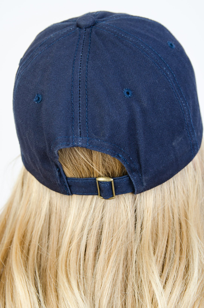 GRANATOWA CZAPKA Z DASZKIEM ''NEW YORK''