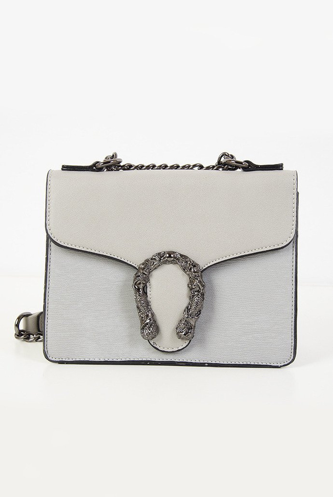 Szara torebka z podkową