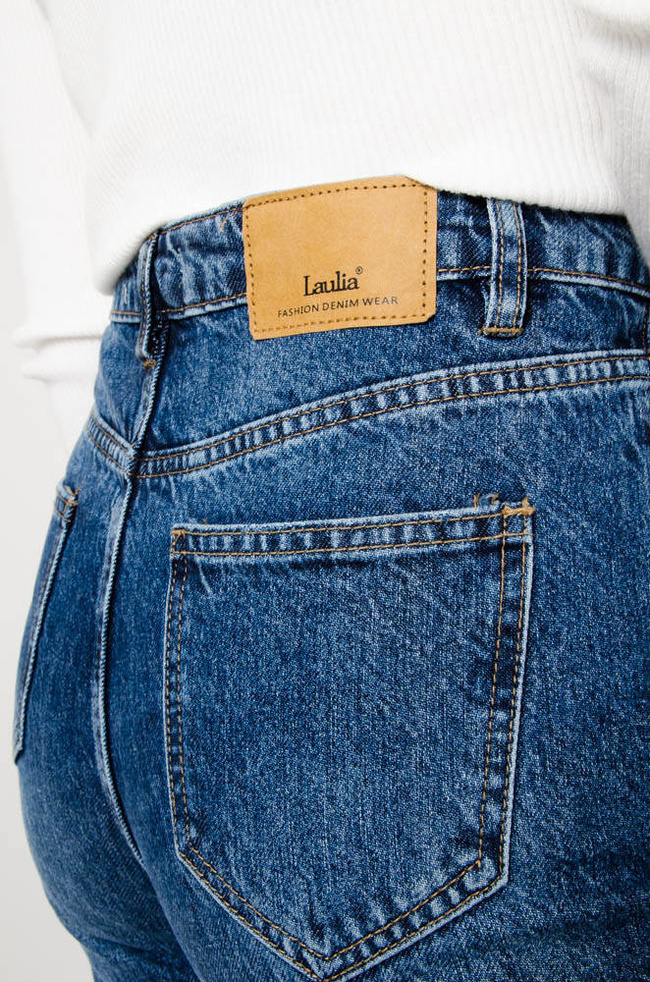 SPODNIE JEANSOWE TYPU STRAIGHT LEG Z WYSOKIM STANEM